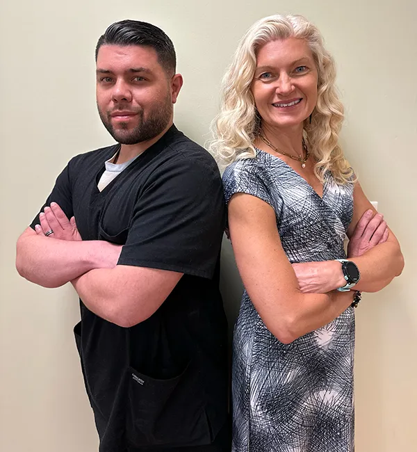 Julio Martinez, FNP and Dr. Lauren Vigna