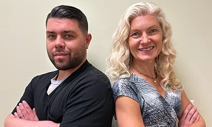 Julio Martinez, FNP and Dr. Lauren Vigna