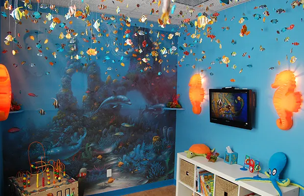 A photo of FirstCare's Pediatrics room.